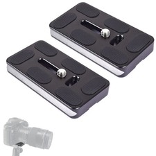 2 PCS 70mm Quick Release Plate For Arca Swiss Clamp 1/4 Inch Screw Camera