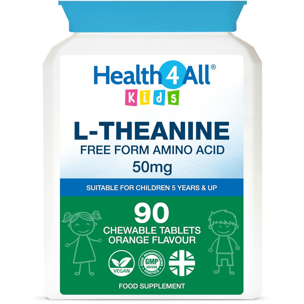Kids L-Theanine 50mg Sublingual Tablets - Focus supplement for children | ADHD