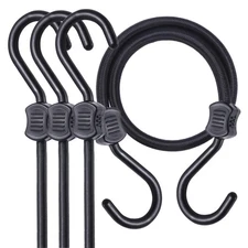 4 PCS 27" Large Hook Bungee Cords Universal Length for 24"-30" Applications