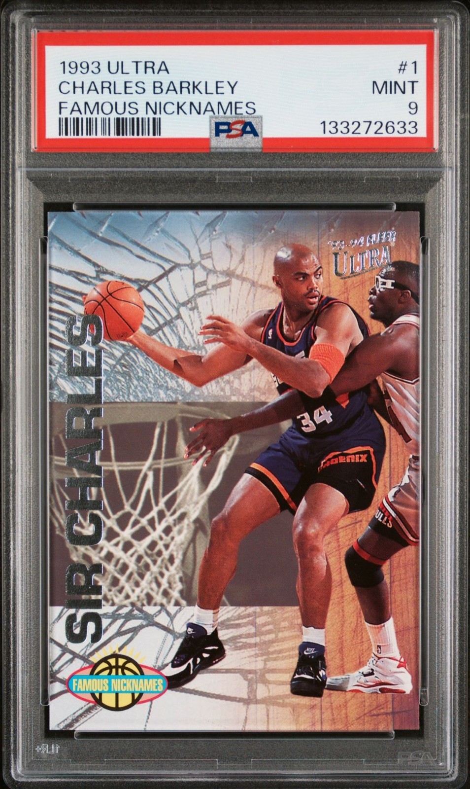 1993-94 Fleer Ultra Famous Nicknames Charles Barkley #1 PSA 9 Mint
