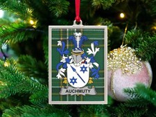 Auchmuty Irish Family Crest Christmas Ornament