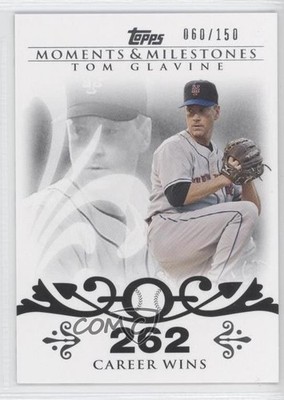 2008 Moments & Milestones Tom Glavine (2007 300 Career Wins (303 Total)) HOF 0b5