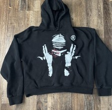 HYPEDEPT Men's Black Graphic Print Hoodie - Size Large