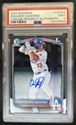 2025 Bowman Eduardo Quintero Chrome Auto 1st Prospect #CPA-EQ Dodgers PSA 9