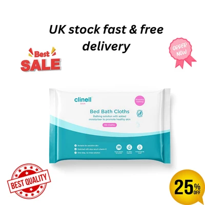 Clinell Skin Body Care Wipes - Pack of 1 - 60 Wipes Easy to Use Containing