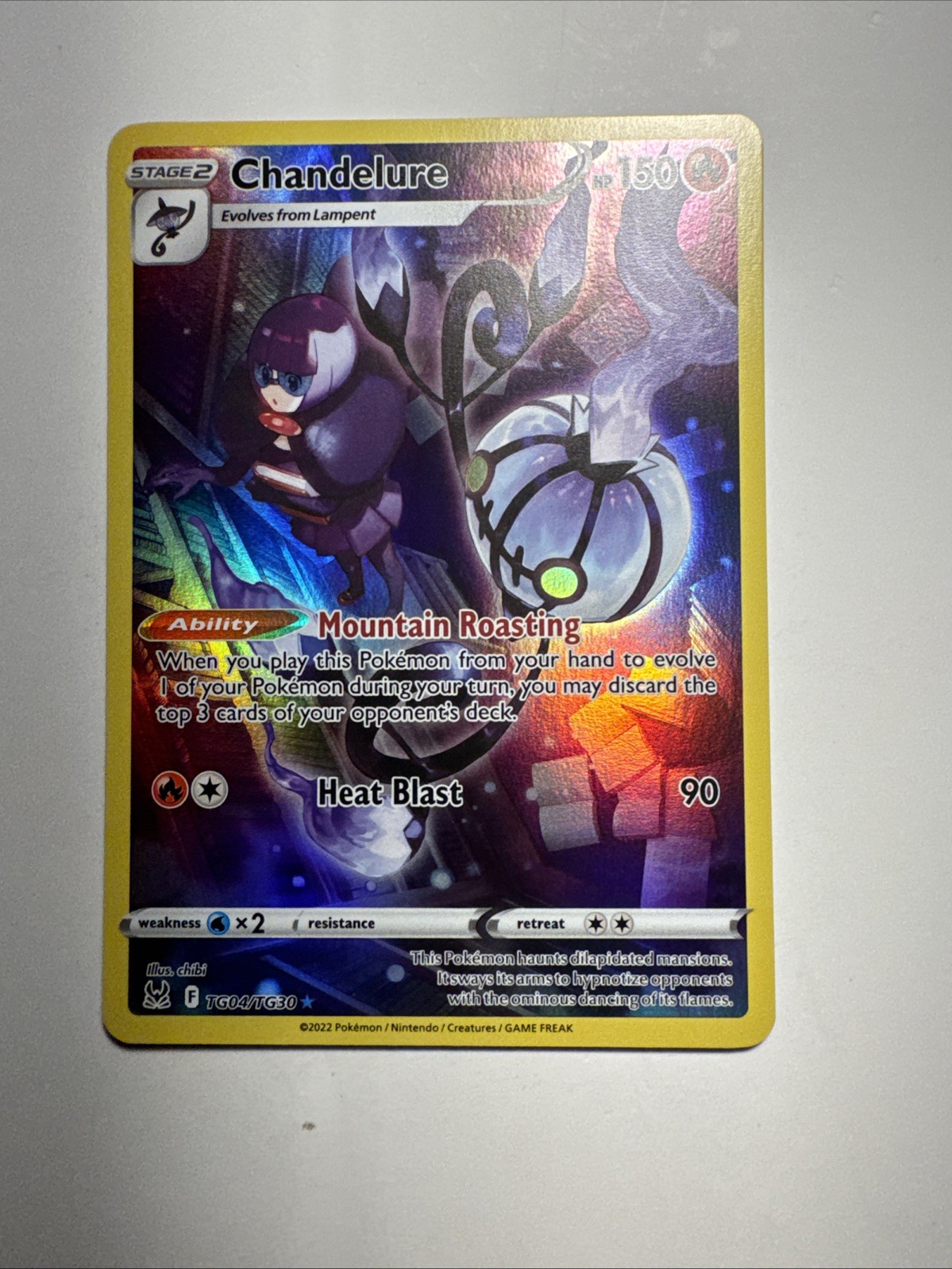 Pokémon TCG Chandelure TG04/TG30 Lost Origin Trainer Gallery Full Art MINT!