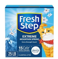 Fresh Step Extreme Scented Clumping Cat Litter with Mountain Spring, 25 Lbs