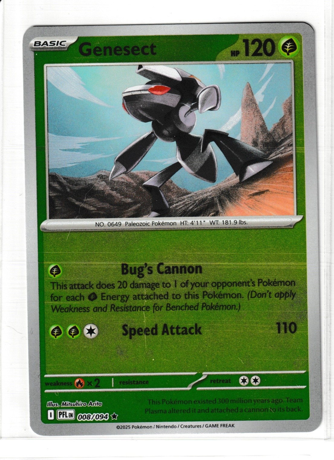 Genesect Rare ME02: Phantasmal Flames 008/094 NM