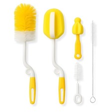 5-in-1 Baby Bottle Cleaning Brush Set  Includes Nipple, Straw  Sponge Brushes