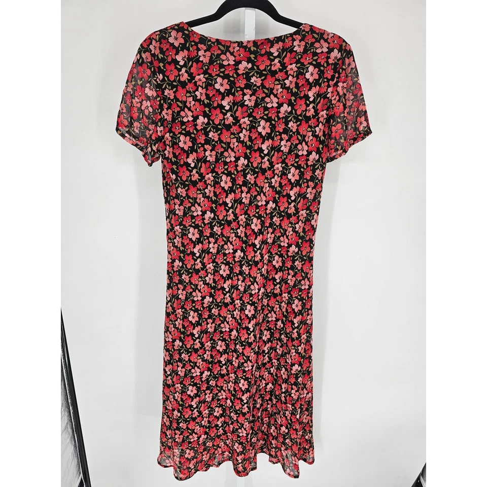 Vestido para mujer Expressions multicolor floral manga corta calce y acampanado talla 12 Foto 4 de 4