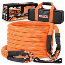 ALL-TOP Kinetic Recovery Rope, 48000Lbs, 1in x 30ft, Heavy Duty 30+% 