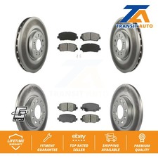Coated Disc Brake Rotors And Semi-Metallic Pads Front Rear Kit For Chrysler 200