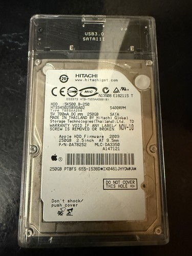 Hitachi HTS545025B9SA02 2,5" SATA HDD 250GB