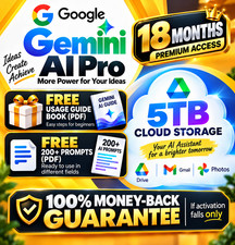 Gemini Google AI Pro - 18 Months Personal Access - 5TB Cloud + 2 Free Gifts