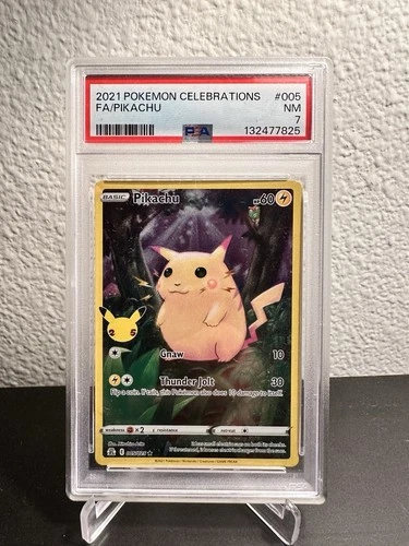 2021 POKEMON CELEBRATIONS #005 FULL ART/PIKACHU PSA 7