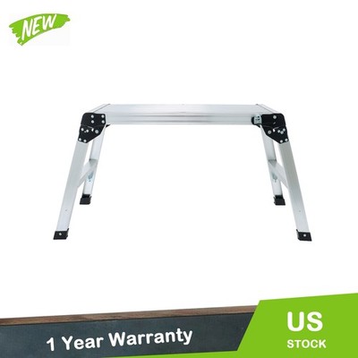 Work Platform Aluminum Step Ladder of Capacity 330 LBS Folding Ladders Stool