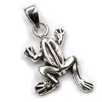 KettenanhäNger Frosch Talisman 925 Silber 2,3Cm Tier FroschanhäNger Amulett