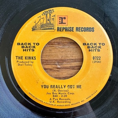 The Kinks   You Really Got Me 7'' Record 1969 Reprise Rock Pop 45 RPM