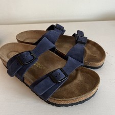 Birkenstock Arizona Soft Footbed Oiled Leather Navy Women  s EU 37 US 6.5. EUC