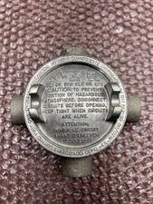 Crouse-Hinds GUAX16, 1/2" Aluminum Explosion proof Conduit Outlet Box