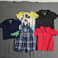 Lot Of 5 Polos, Shirt, Overalls Childrens Clothes Size 18M