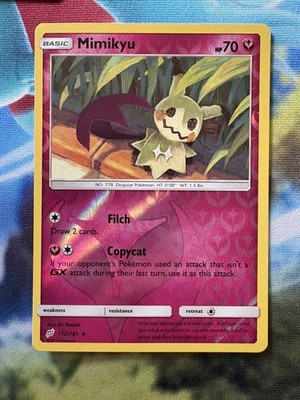 Pokemon Karte Mimikyu Reverse Holo LP SM - Team Up 112/181