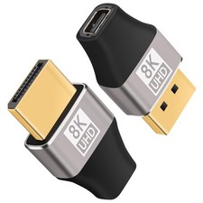 8K 1.4 DisplayPort to Mini 2 Pack, DP Female Male