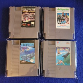 4 Four Tested NES Games - Wheel of Fortune, Anticipation, Silent Service, World