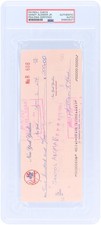 Sandy Alomar Jr. New York Yankees Signed Check September 2, 1974 - PSA 84855637