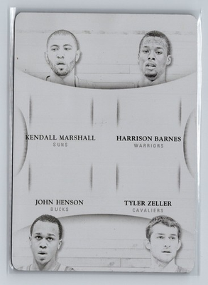 #ad Marshall Barnes Henson Zeller 1 1 #24 Black Plate 2014 National Treasures $20.00