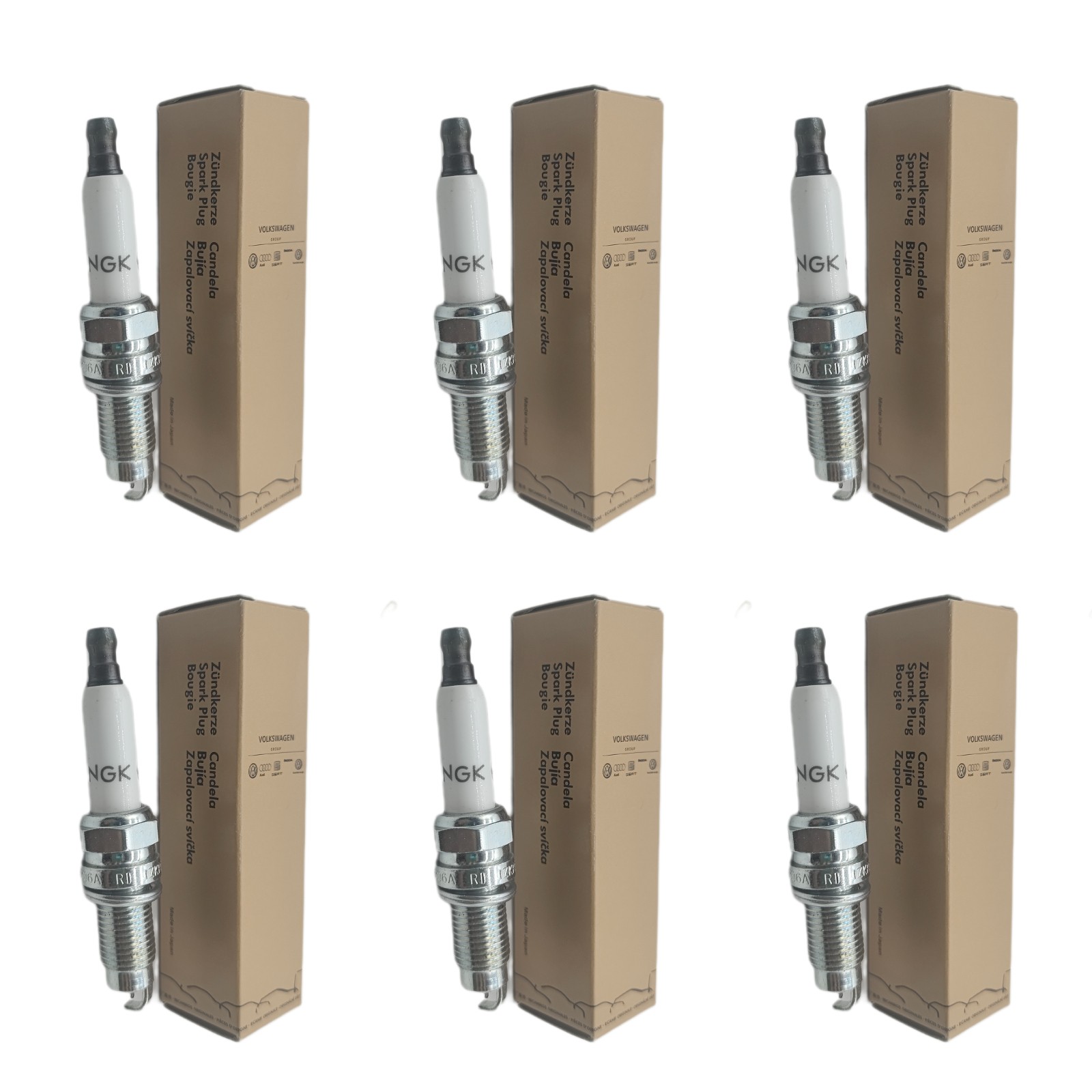 Set of 6 Spark Plugs Iridium 101905606A for Volkswagen Touareg V6 3.2L