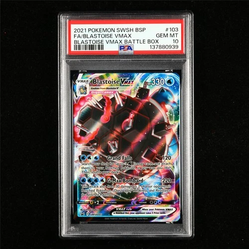 PSA 10 GEM MT 2021 Pokemon ENG Blastoise VMAX SWSH103