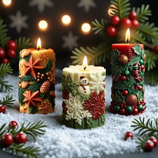 Christmas Silicone Molds Candle Molds Candle Making Supplies DIY Soap Resin Mold