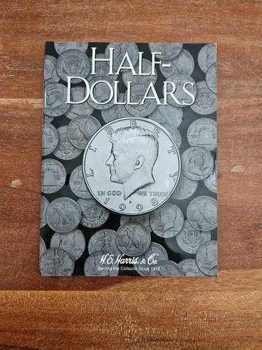 H.E. Harris Half Dollar Coin Folder Plain (No Dates) Album Book #2698
