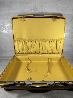 Vintage Samsonite Hartschalenkoffer Saturn 2 senfgelb 22  60er Jahre