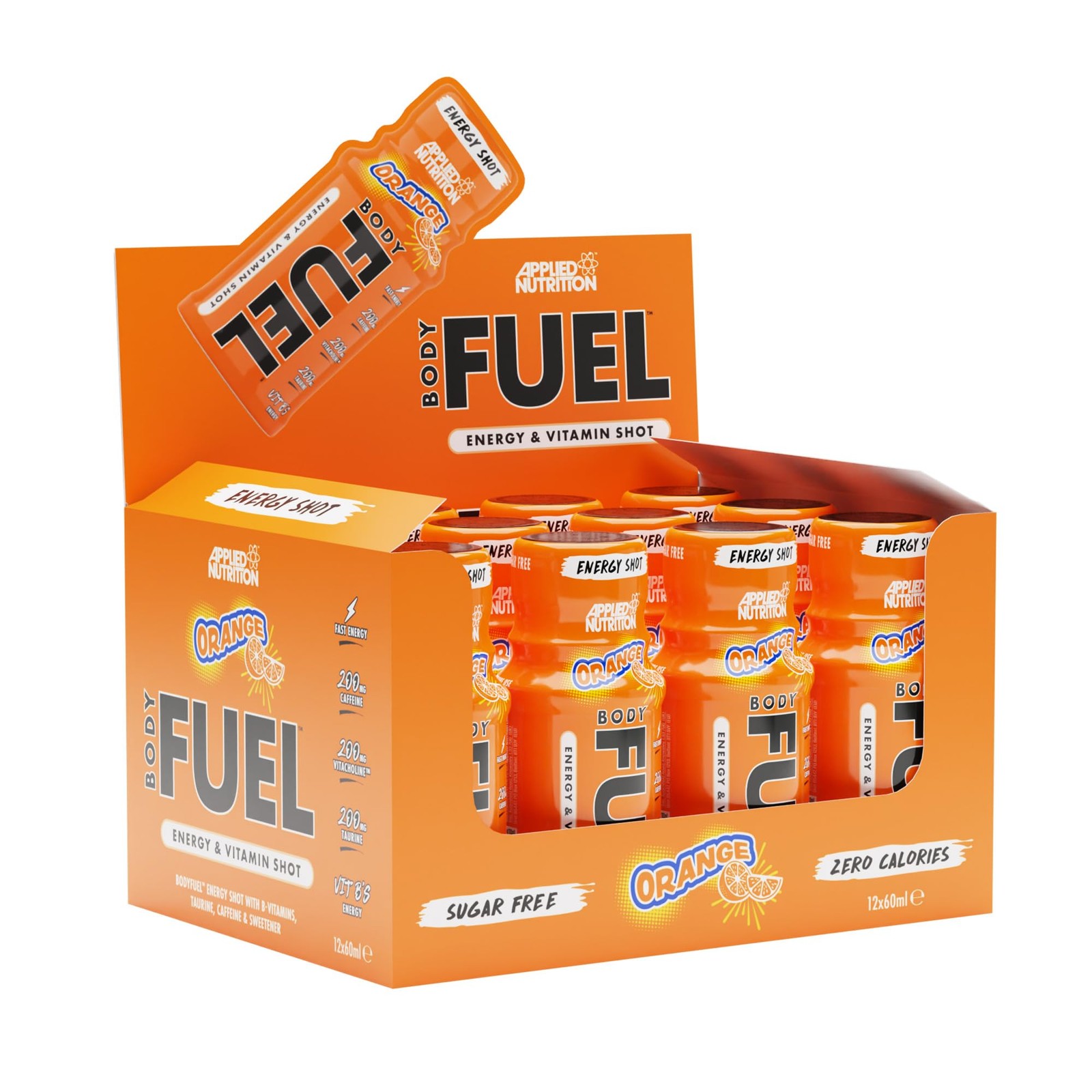 Applied Nutrition Unisex Multicolor Bodyfuel Energy & Vitamin Shots - Orange - 12 Servings - Image 3