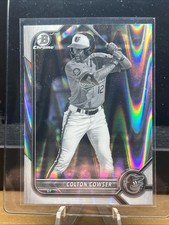 COLTON COWSER 2022 Bowman Draft Black & White RayWave Refractor #BDC-149 Rookie