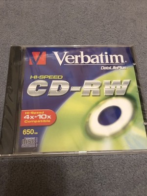 Verbatim CD-RW Extra Protection 650 MB 4x-10x Speed Disk Rohling