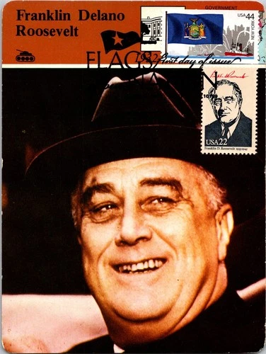 Dr Jim Stamps Maximum Card Franklin Delano Roosevelt 22C Flags Of Our Nation Fdc
