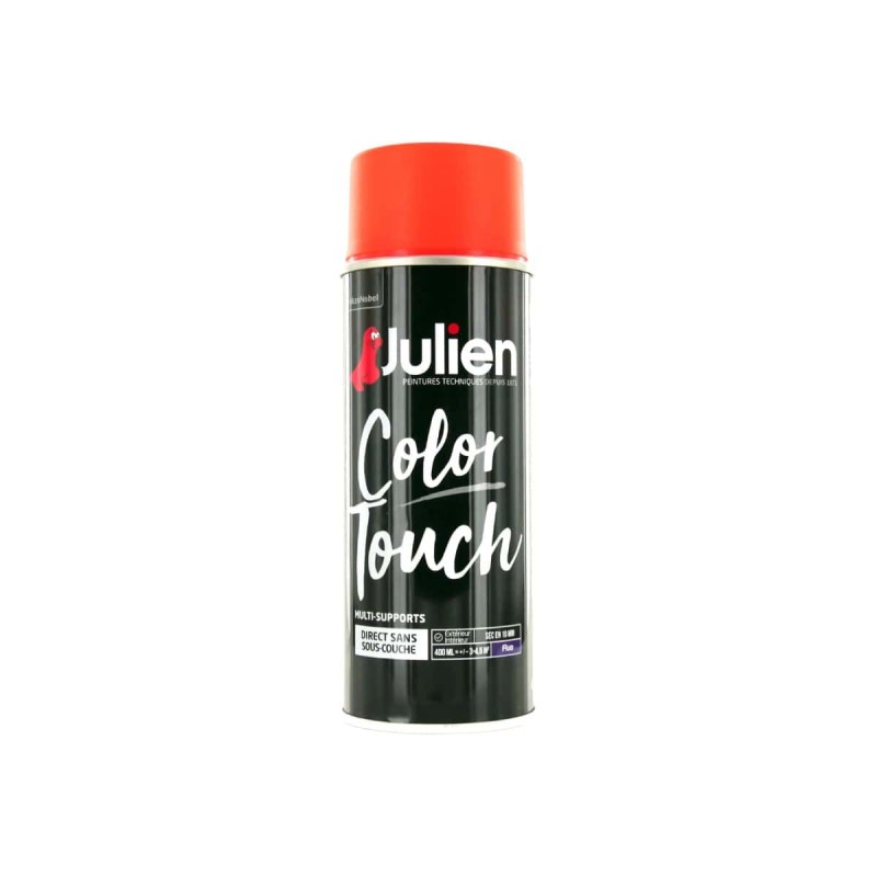 Peinture aerosol Julien fluo orange pour customisation velo et Deco urbaine