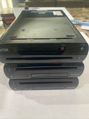 Lot Of 3 Nintendo Wii U 32GB Black Console Only -sync Issues Parts & Repair