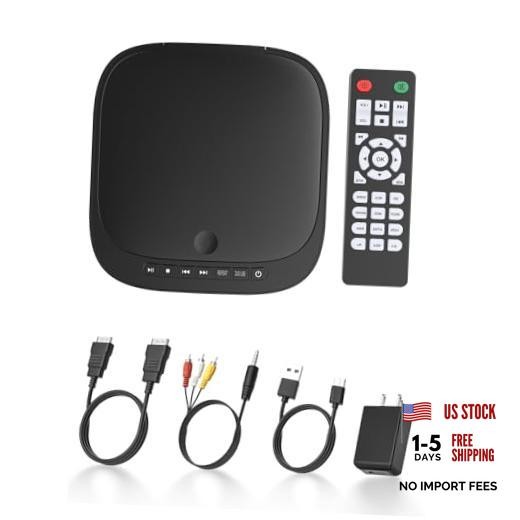 Mini DVD Players for TV that Plays All Regions and Formats Black