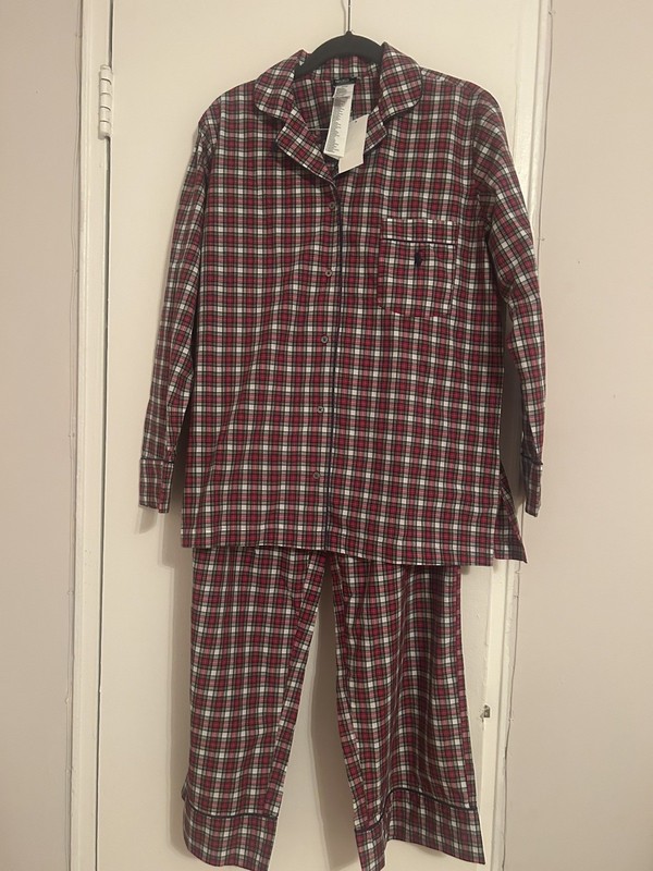 NWT POLO BY RALPH LAUREN COTTON 2 PIECE SET PAJAMA SIZE S COLOR WINTER BERRY