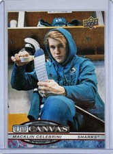 2025-26 Upper Deck Series 2 UD Canvas #C-124 Macklin Celebrini - Sharks