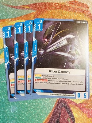 Ribo Colony Gundam TCG GD03-124 x4 Common Steel Requiem playset