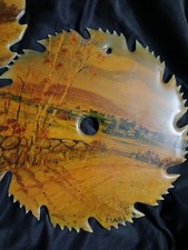 vintage hand painted saw blades ,signed mari 83