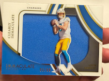 2022 Panini Immaculate Clearly Immaculate Justin Herbert Jerseys Patch  99 /99