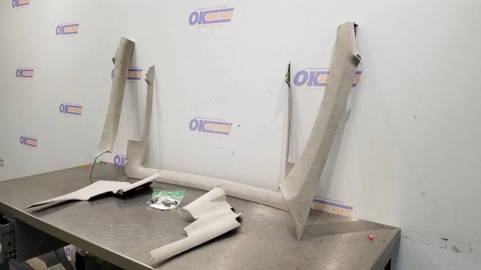 09 MERCEDES BENZ AMG SL63 R230 DESIGNO PILLAR AND BOW INTERIOR TRIM SET GRAY Foto 3 de 4