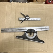 L.S. starrett , ,protractor no 491 & centre finder usa