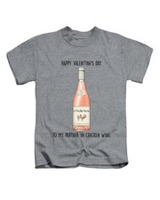 To My Partner In Chicken Wine Adults T-Shirt Fun Valentine's Day Gift Top